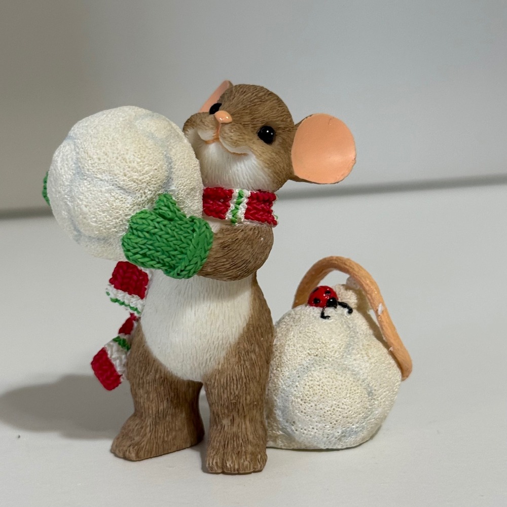 Charming Tails Did Somebody Say Snowball Fight Mouse Figurine 30396 Dean Griff